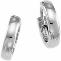 Ladies' Platinum 12 mm Hinged Earring